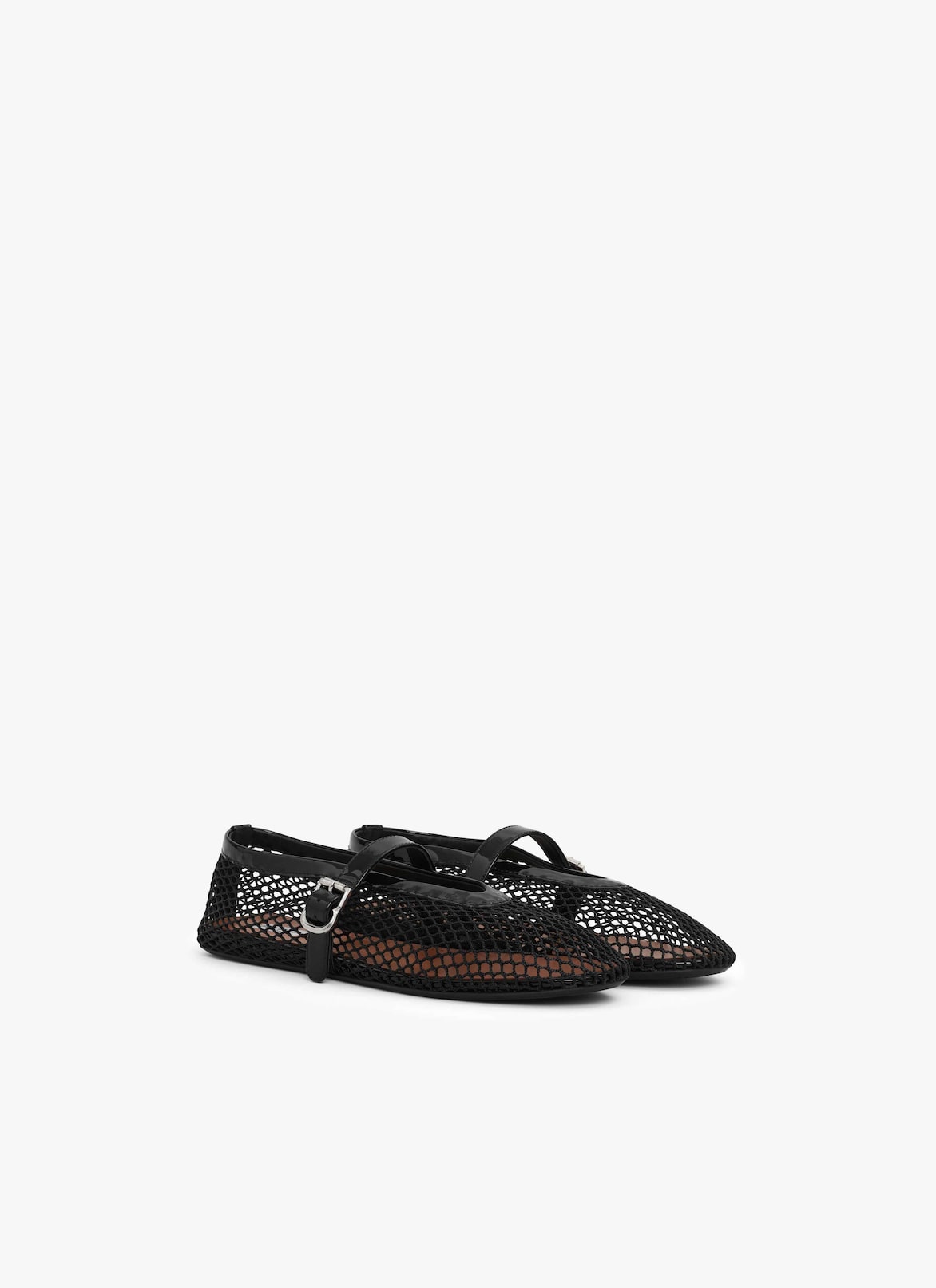 BALLET FLATS IN FISHNET ALAÏA BLACK BALLET FLATS IN FISHNET